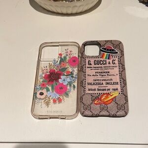 Gucci Floral and Logo iPhone Cases - Pink and Brown